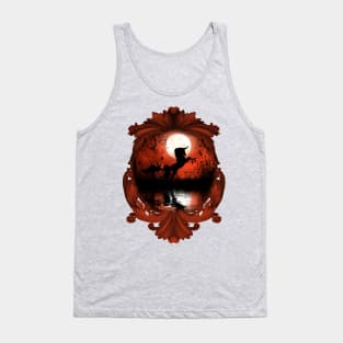 Wonderful unicorn in the moon light Tank Top